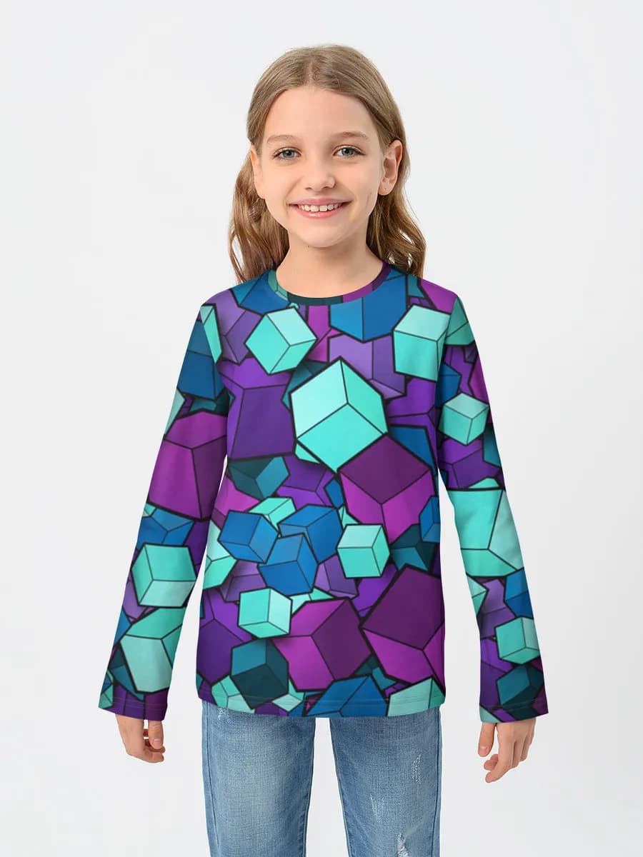 T-shirt manches longues coton fille