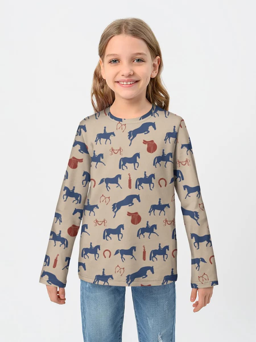 Baumwoll-Langarmshirt Mädchen