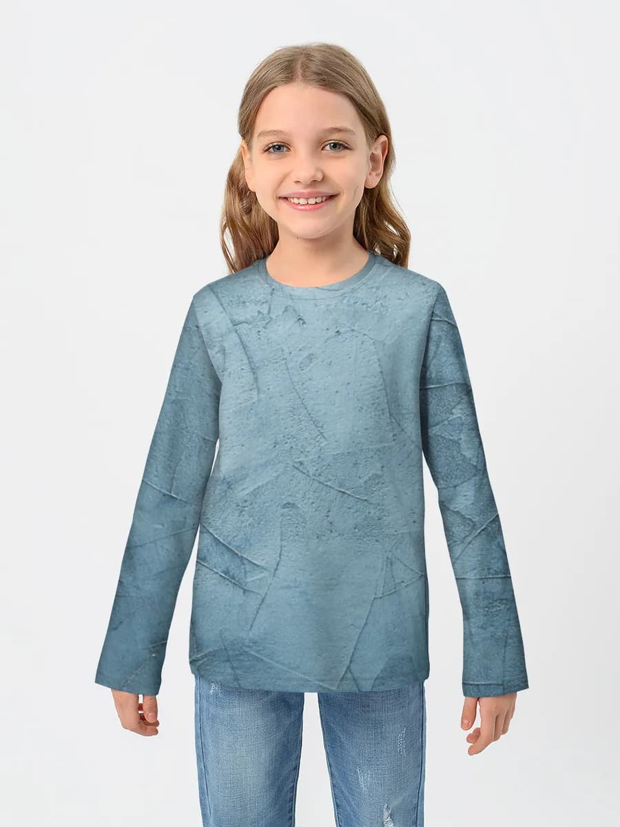 Girls' cotton long sleeve shirt