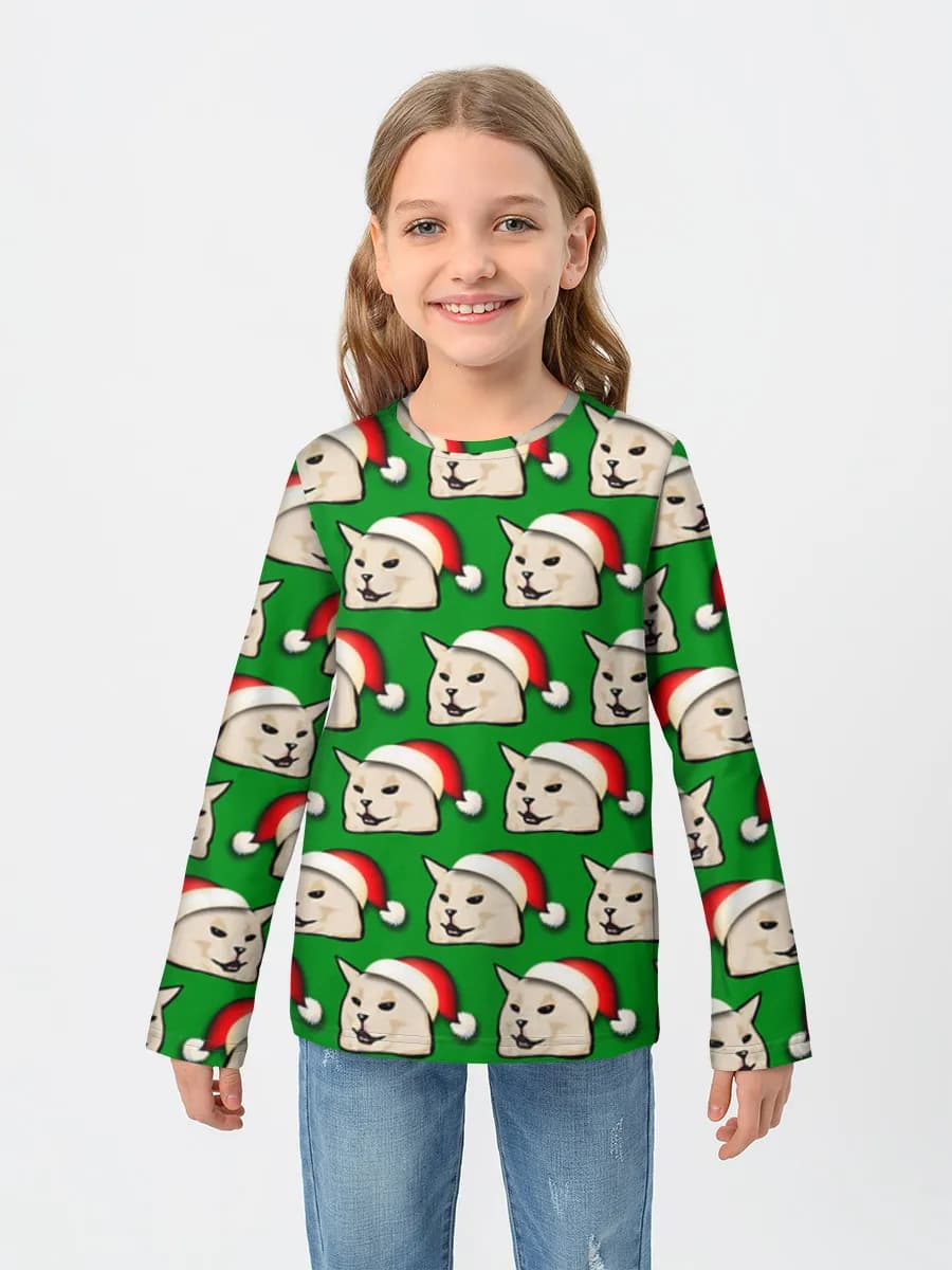Girls' cotton long sleeve shirt