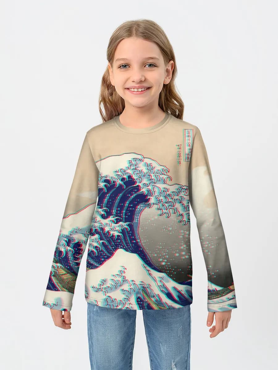 Baumwoll-Langarmshirt Mädchen