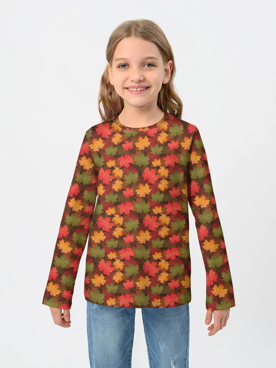 Baumwoll-Langarmshirt Mädchen