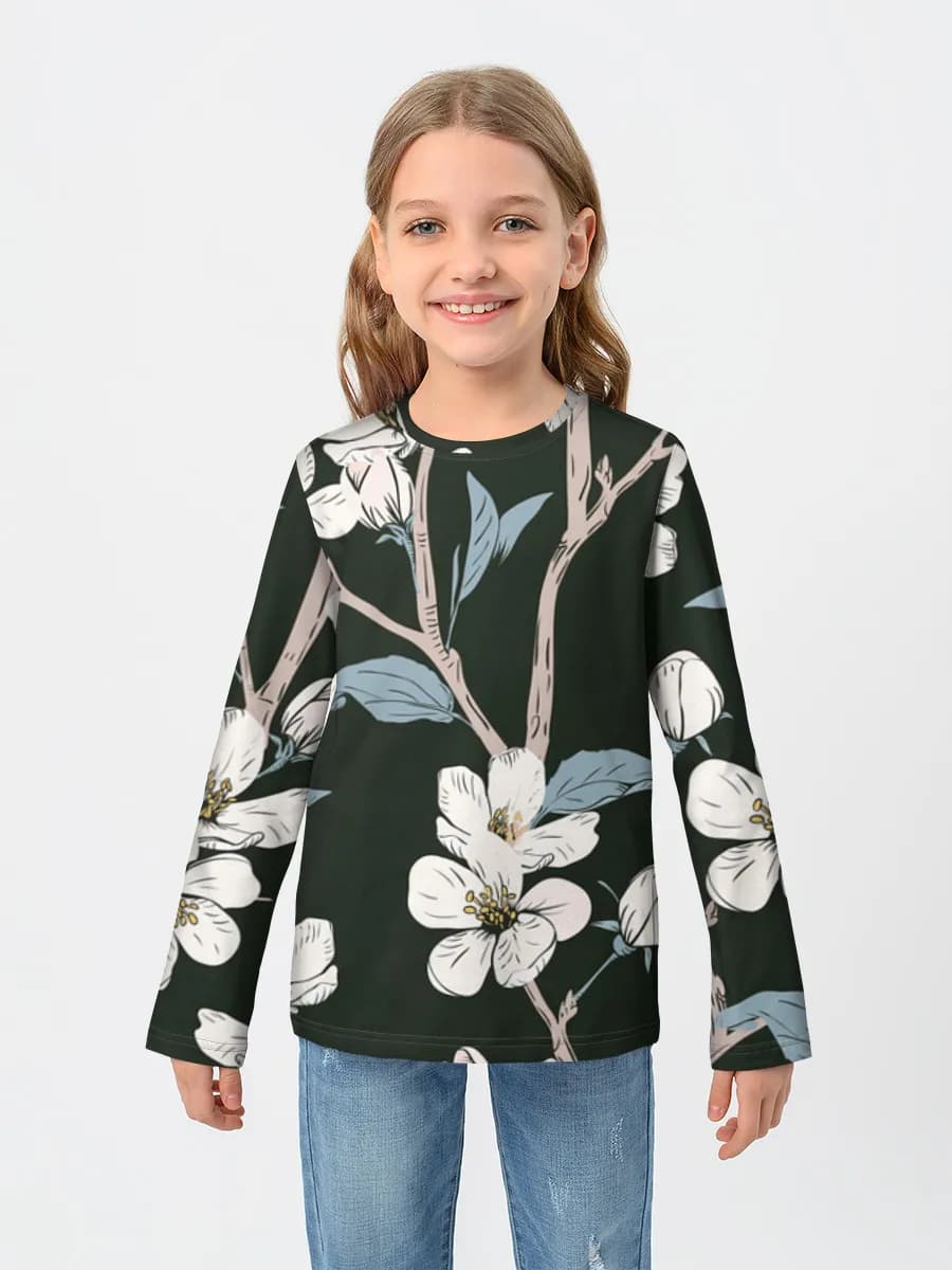Camiseta Manga Larga de Algodón Niña