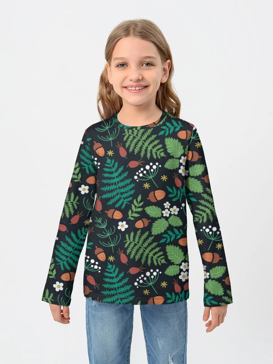 Camiseta Manga Larga de Algodón Niña