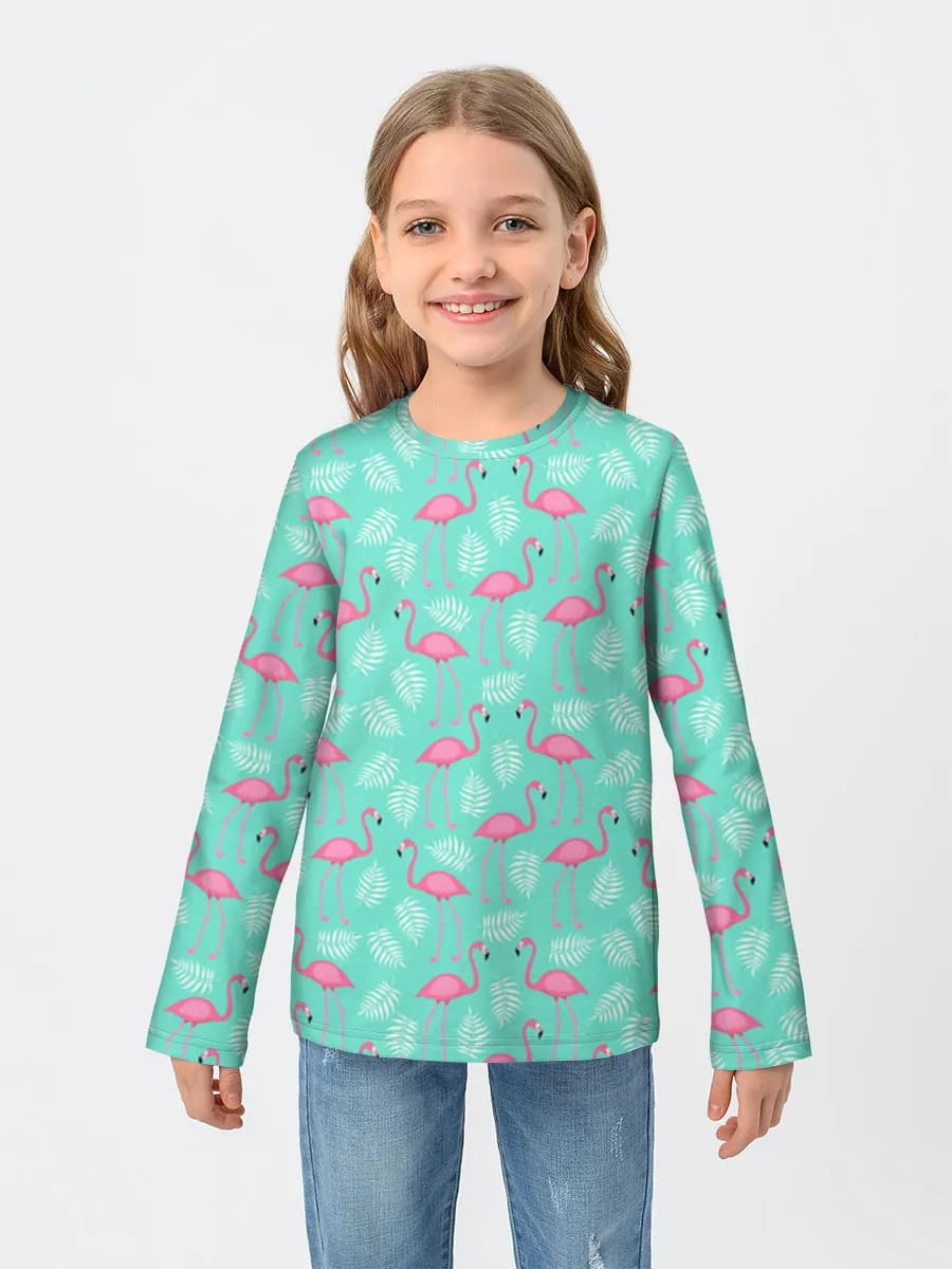 Girls' cotton long sleeve shirt