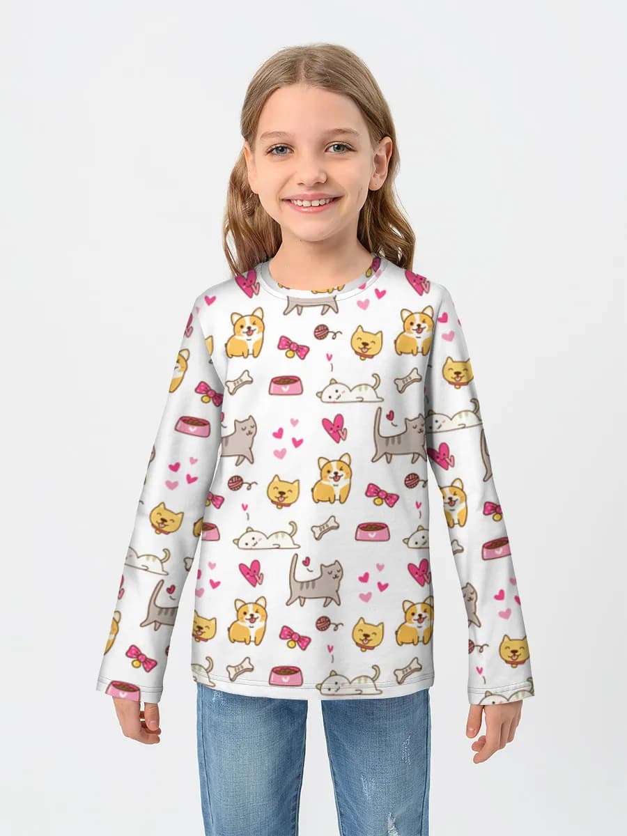 Camiseta Manga Larga de Algodón Niña