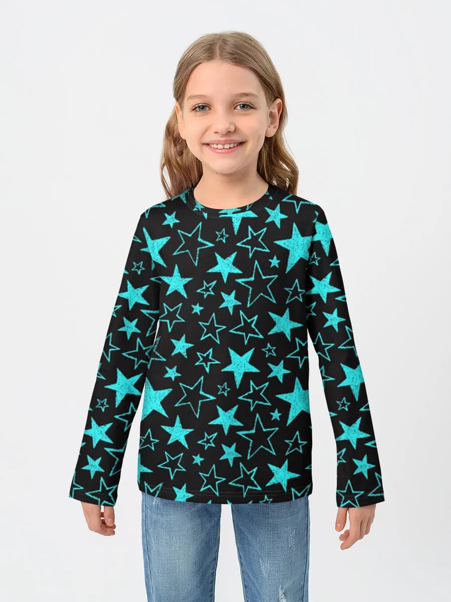 T-shirt manches longues coton fille