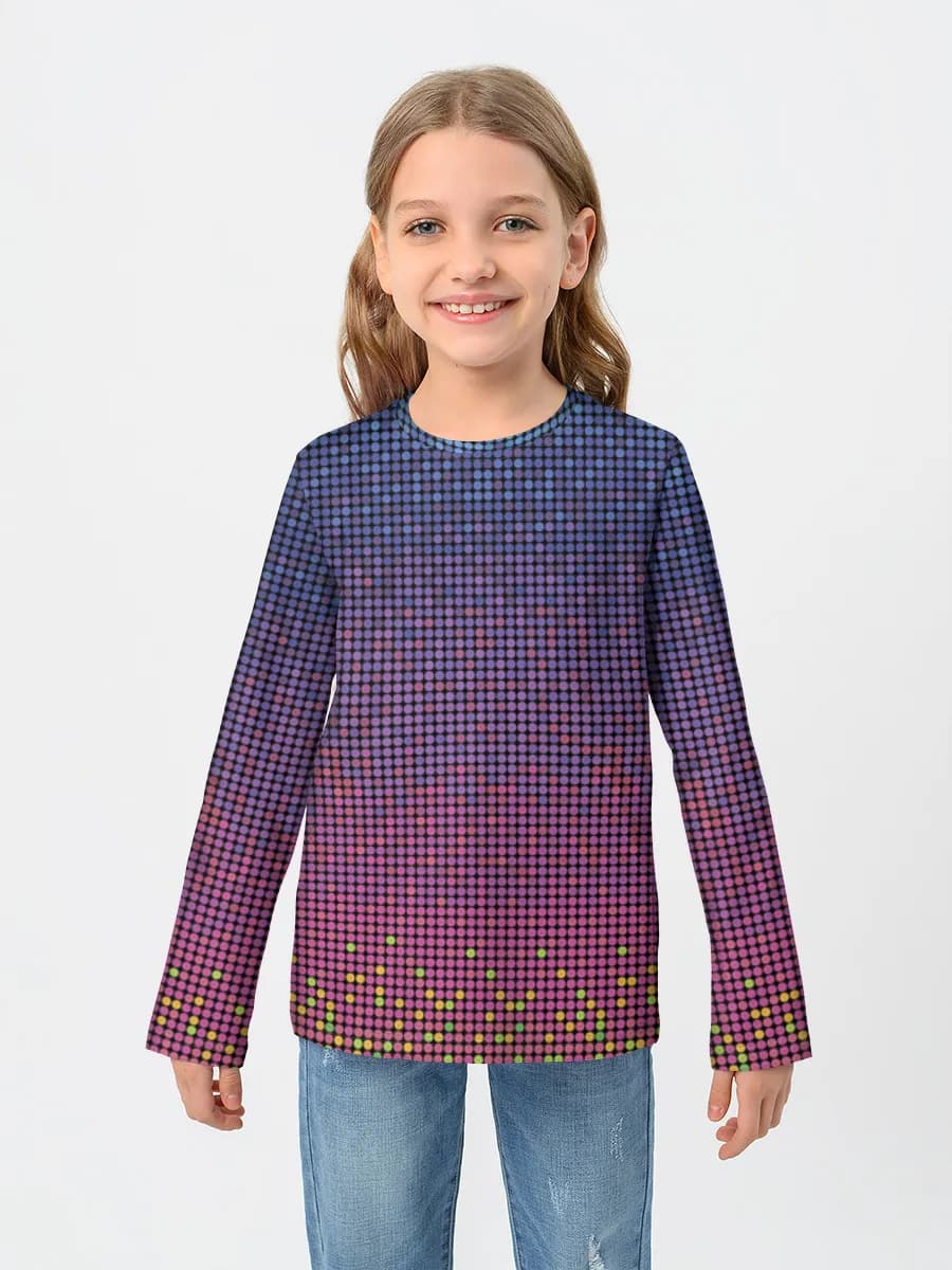 Girls' cotton long sleeve shirt