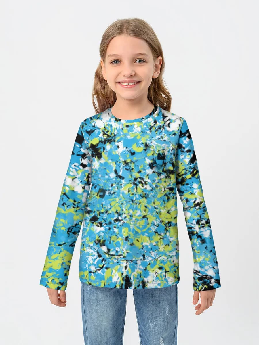 Girls' cotton long sleeve shirt