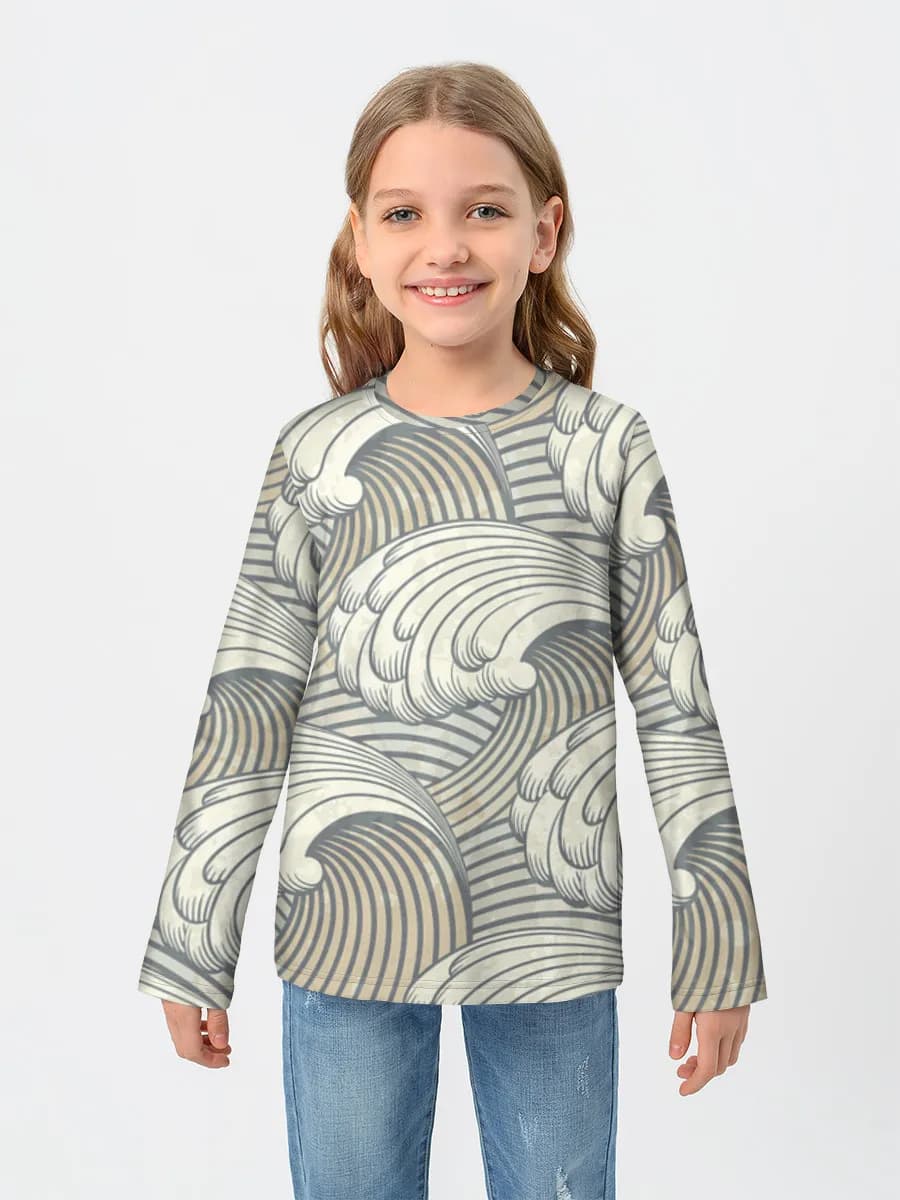 T-shirt manches longues coton fille