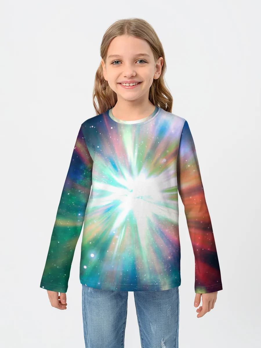Girls' cotton long sleeve shirt