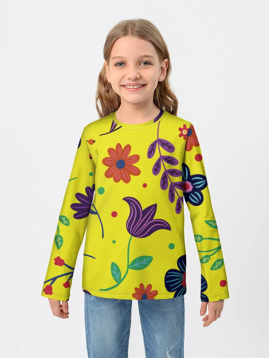 Camiseta Manga Larga de Algodón Niña