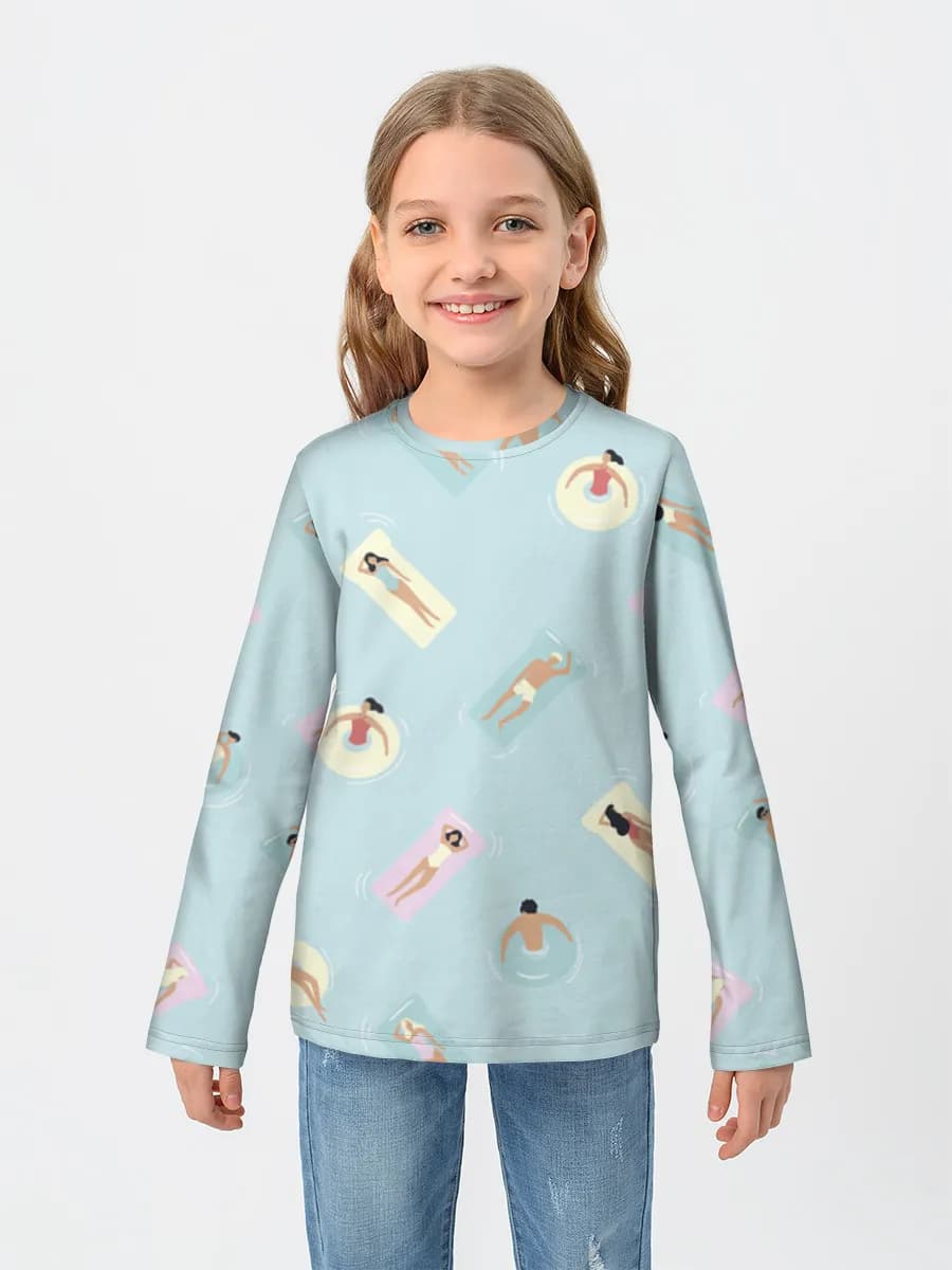 Baumwoll-Langarmshirt Mädchen