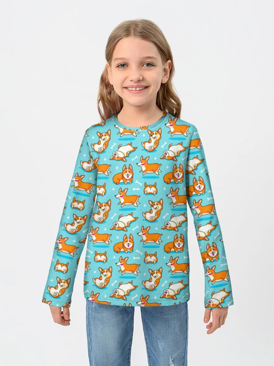 Baumwoll-Langarmshirt Mädchen
