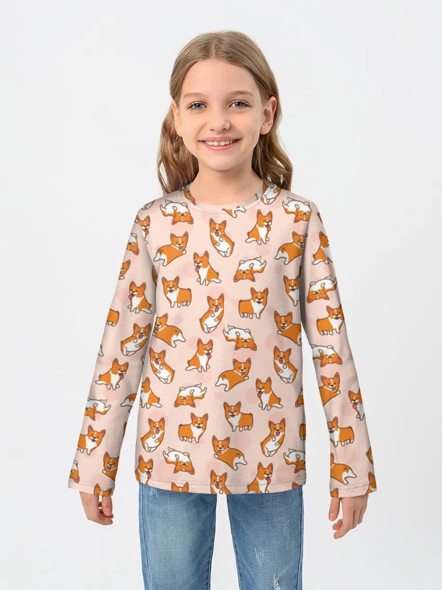 Baumwoll-Langarmshirt Mädchen