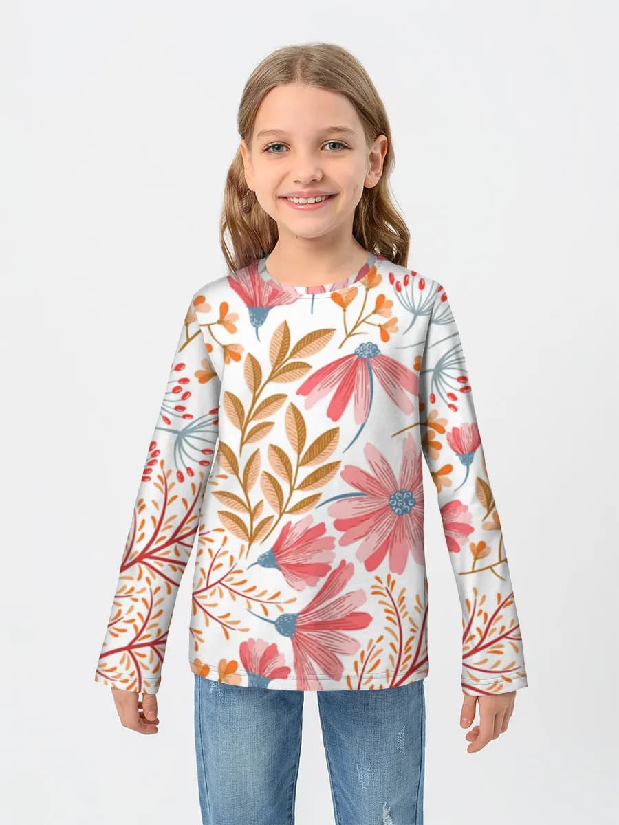 T-shirt manches longues coton fille