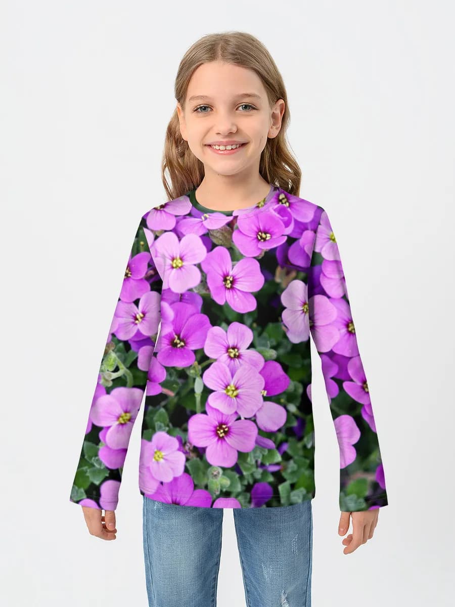 T-shirt manches longues coton fille