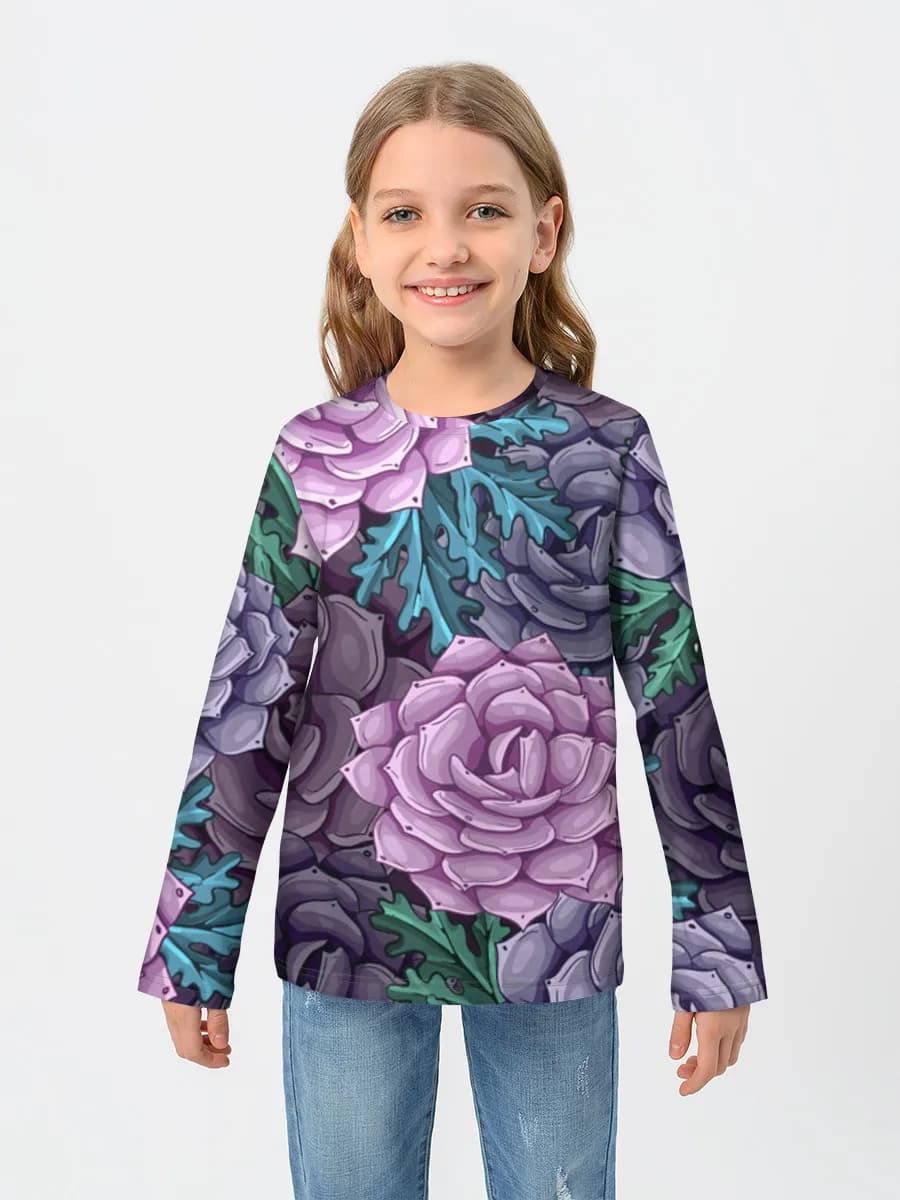 T-shirt manches longues coton fille