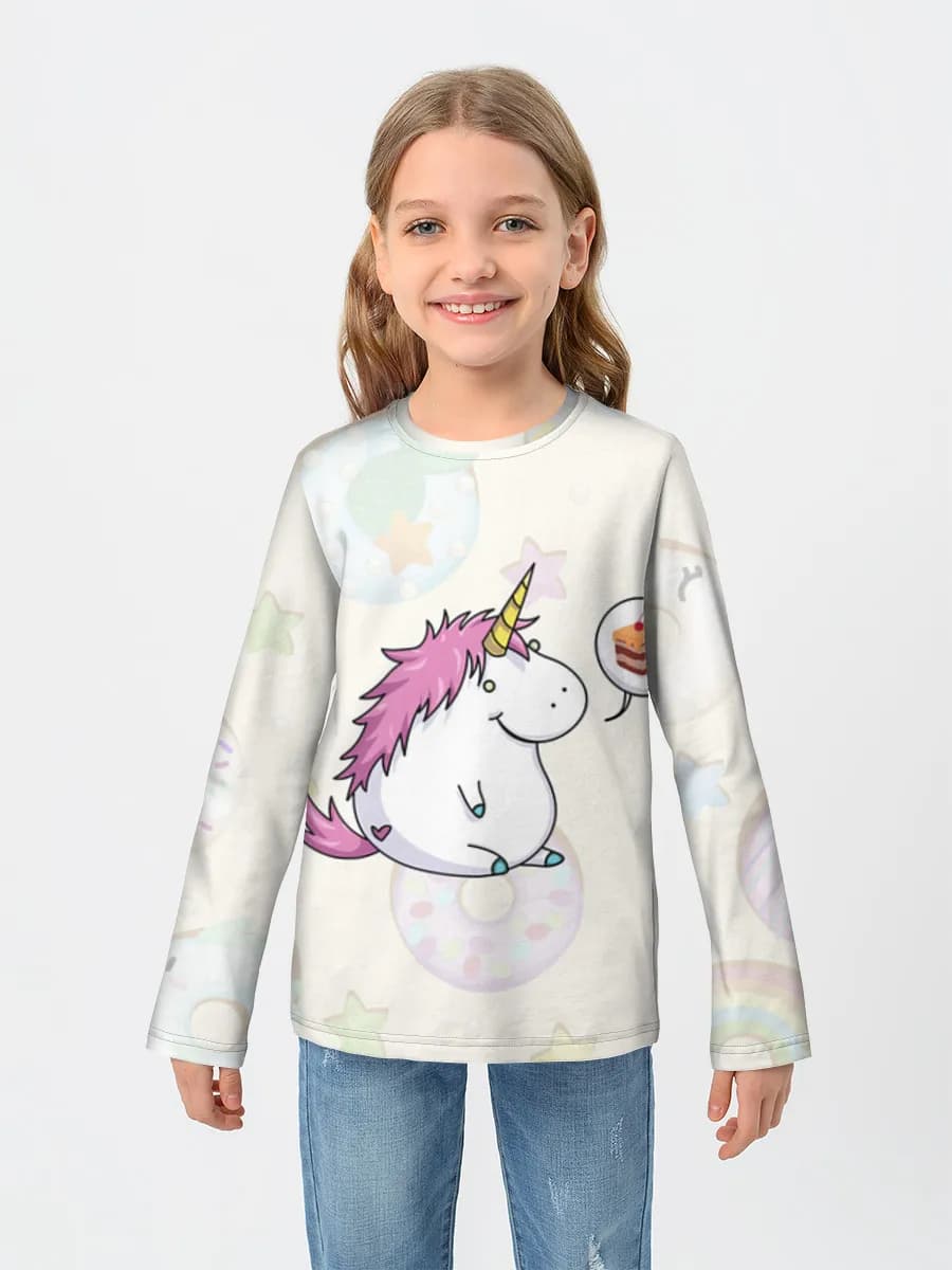 T-shirt manches longues coton fille