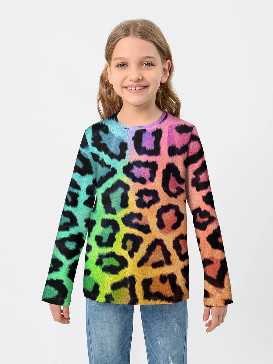 Girls' cotton long sleeve shirt