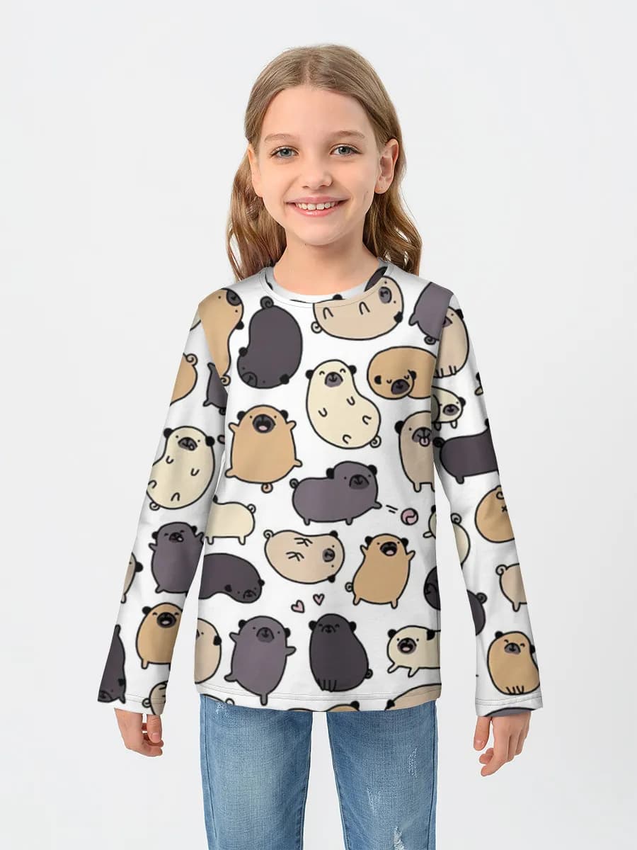 Camiseta Manga Larga de Algodón Niña