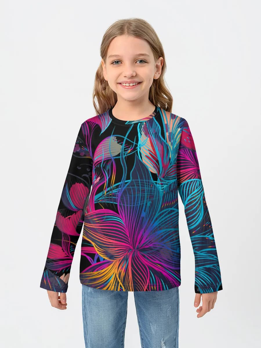 Camiseta Manga Larga de Algodón Niña