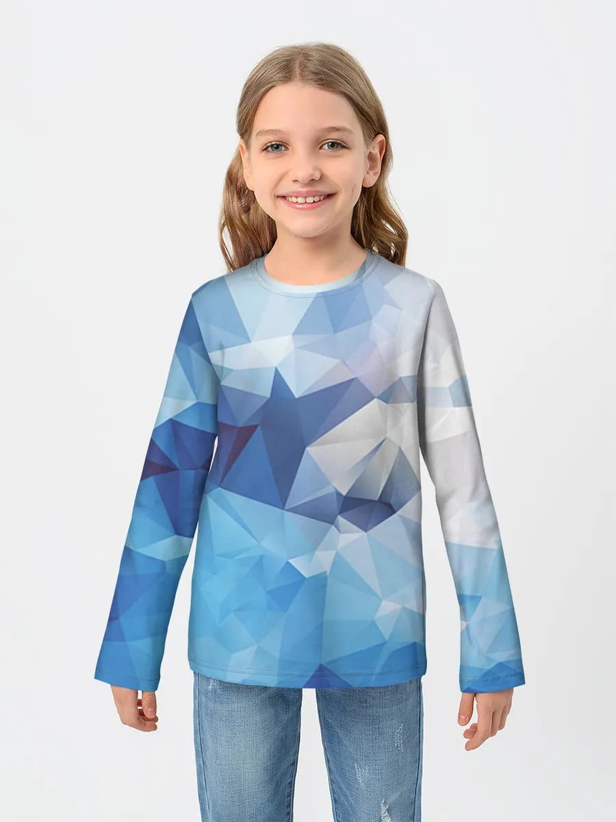 Girls' cotton long sleeve shirt
