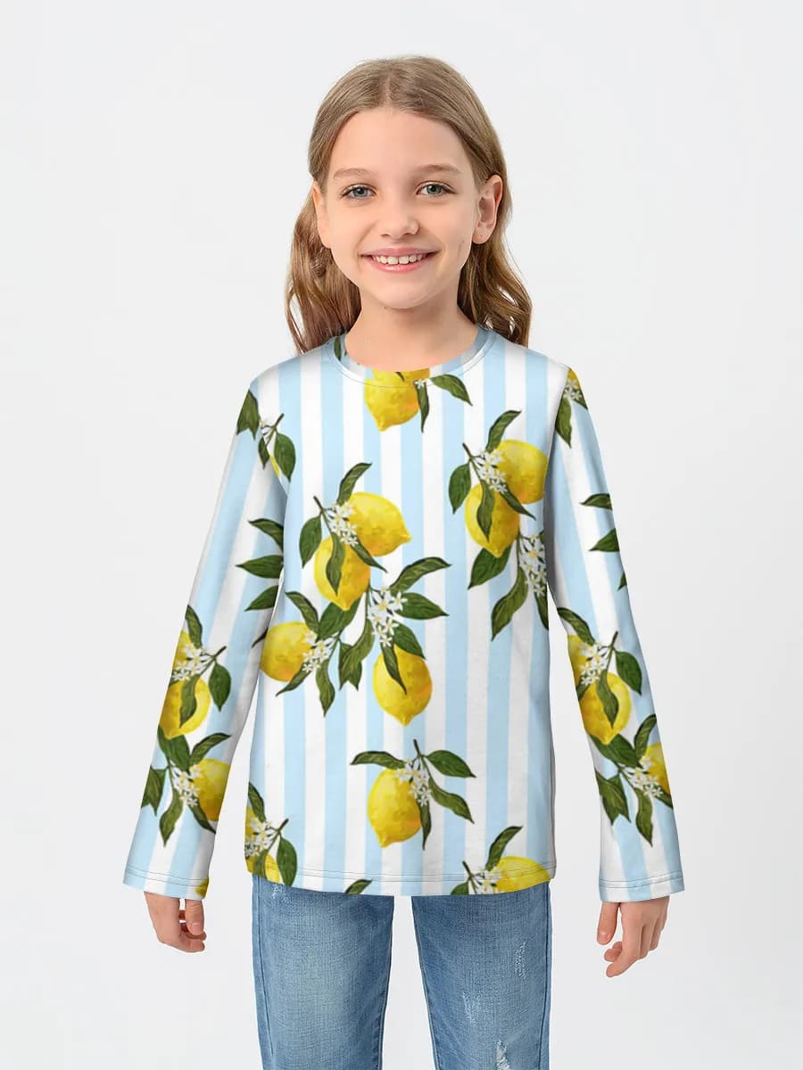 Girls' cotton long sleeve shirt