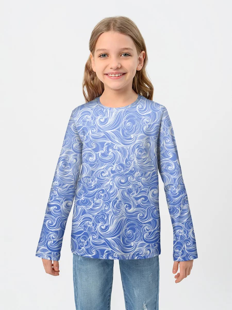 Girls' cotton long sleeve shirt
