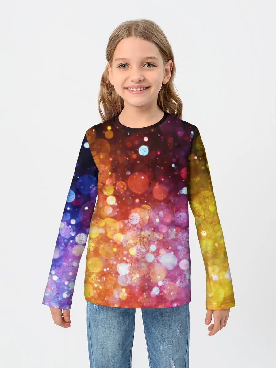 Girls' cotton long sleeve shirt