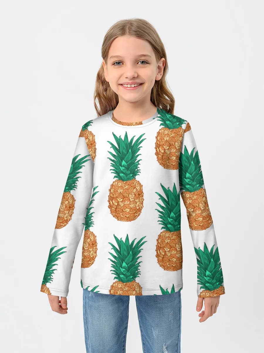 Girls' cotton long sleeve shirt