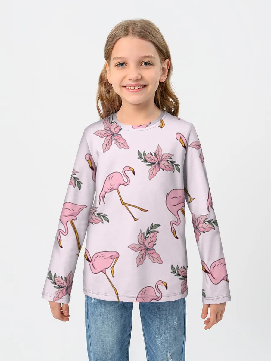 Girls' cotton long sleeve shirt