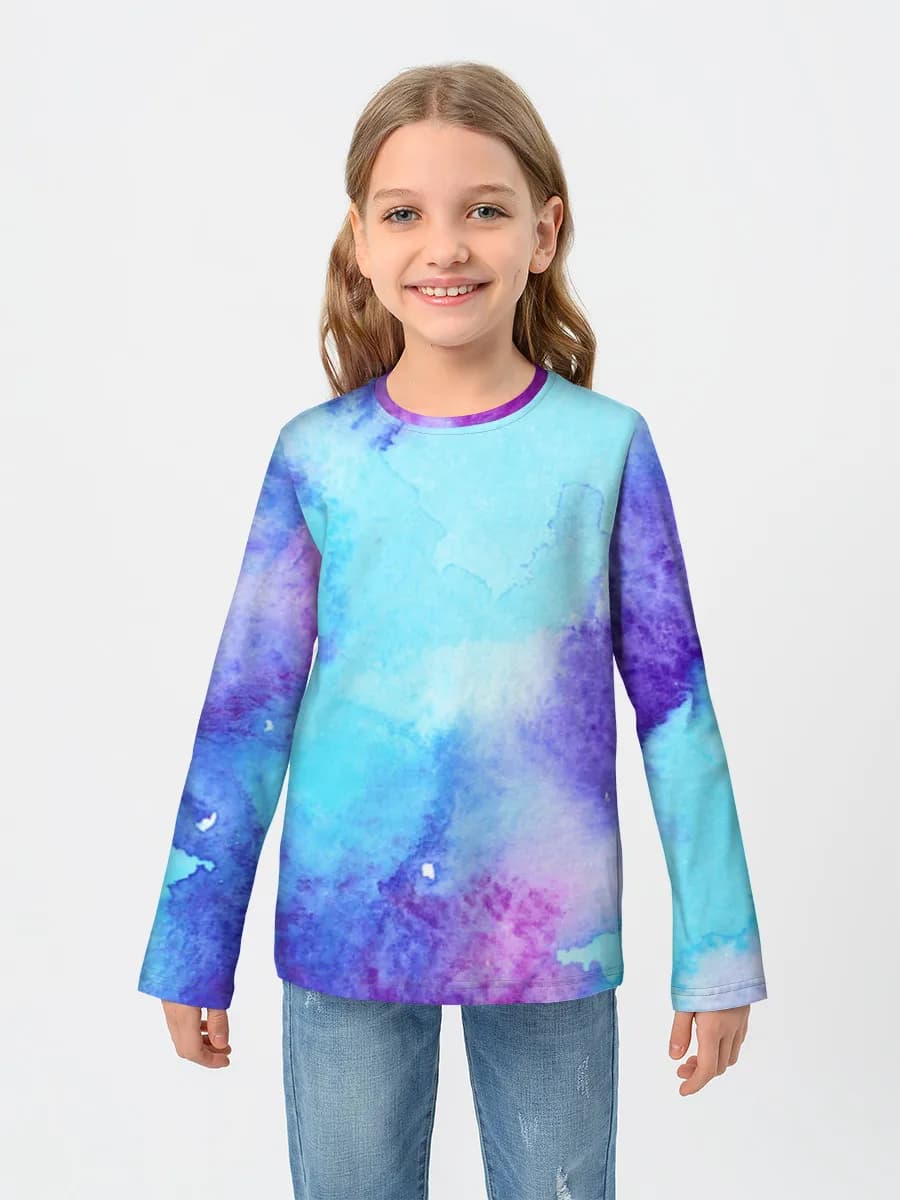 Girls' cotton long sleeve shirt