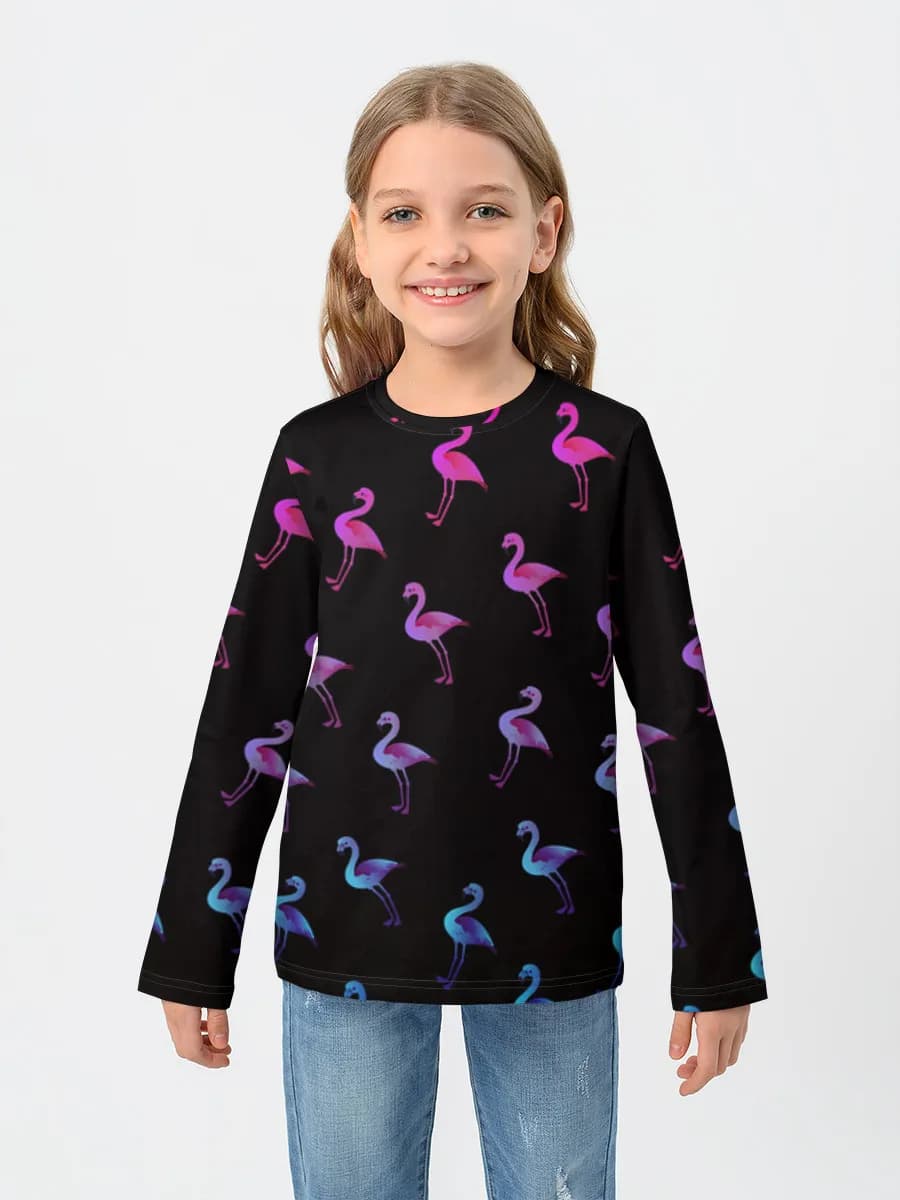 Girls' cotton long sleeve shirt