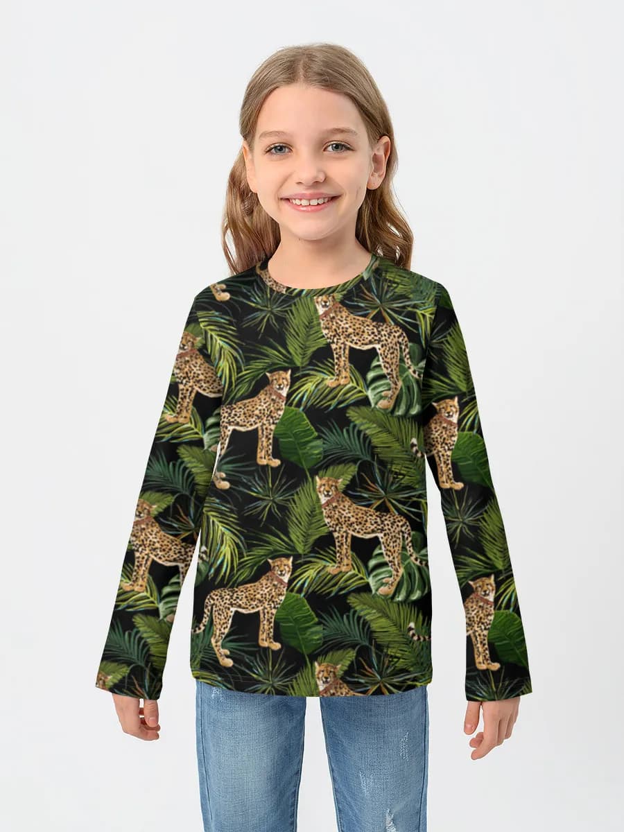 Girls' cotton long sleeve shirt