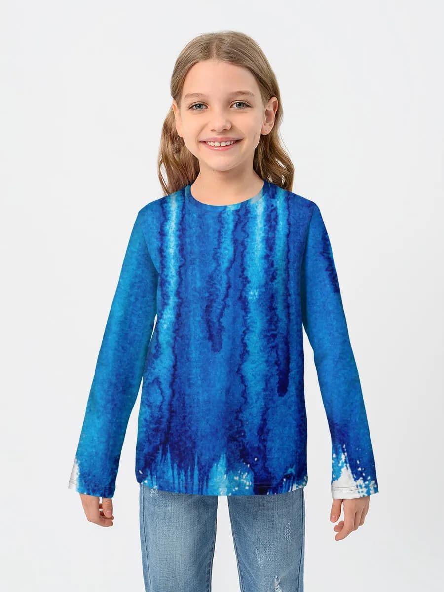 Girls' cotton long sleeve shirt