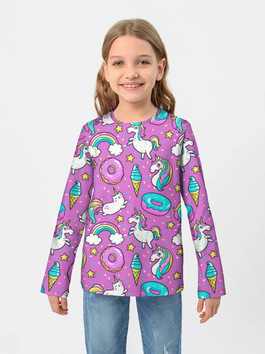 Baumwoll-Langarmshirt Mädchen