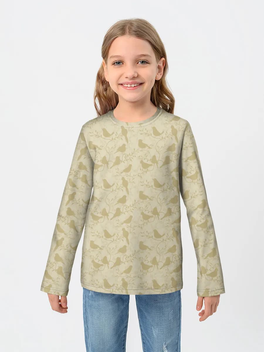 Camiseta Manga Larga de Algodón Niña