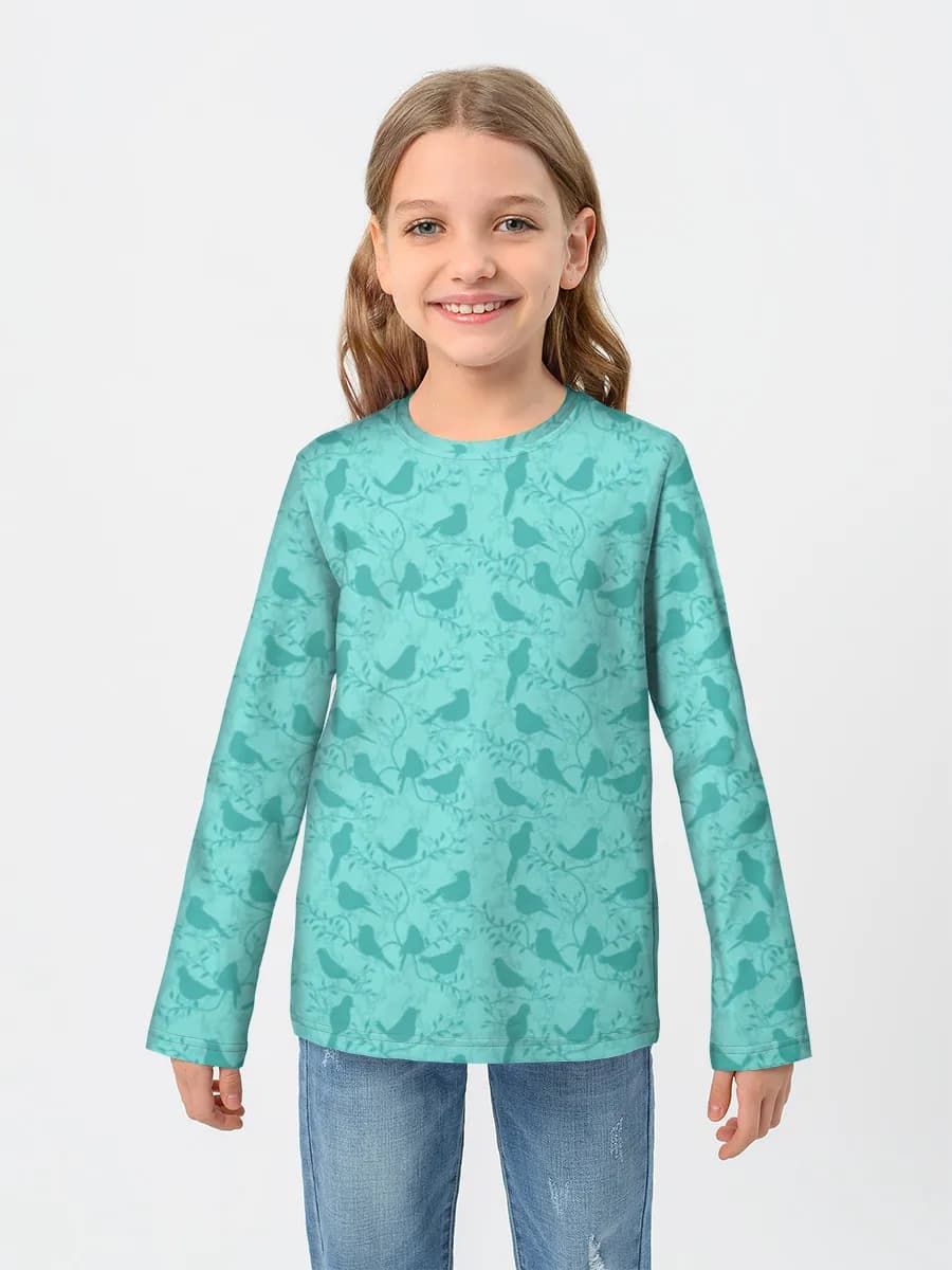 Baumwoll-Langarmshirt Mädchen