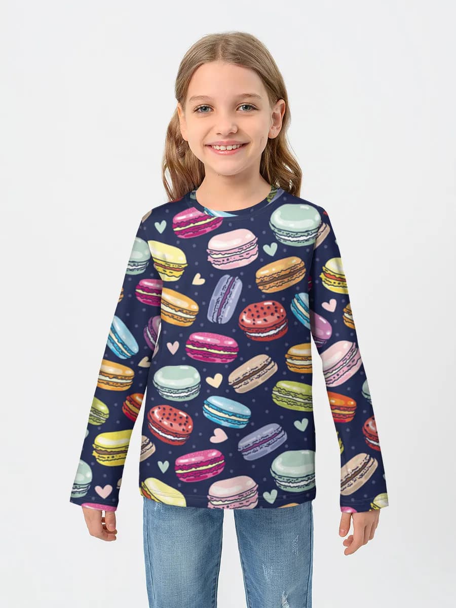 Girls' cotton long sleeve shirt