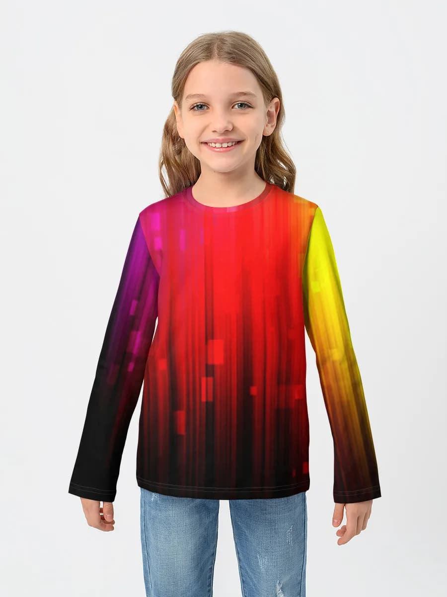 Girls' cotton long sleeve shirt
