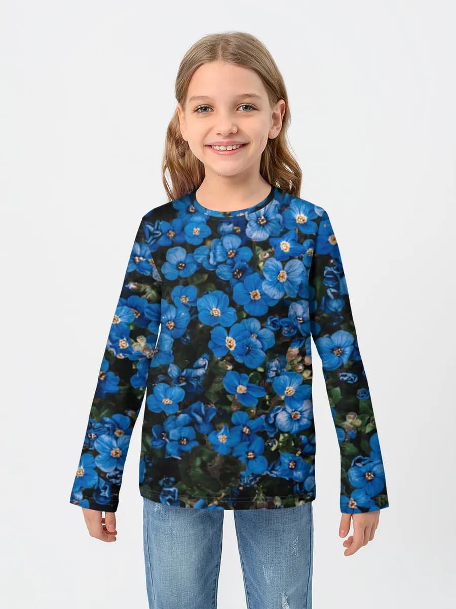 Girls' cotton long sleeve shirt