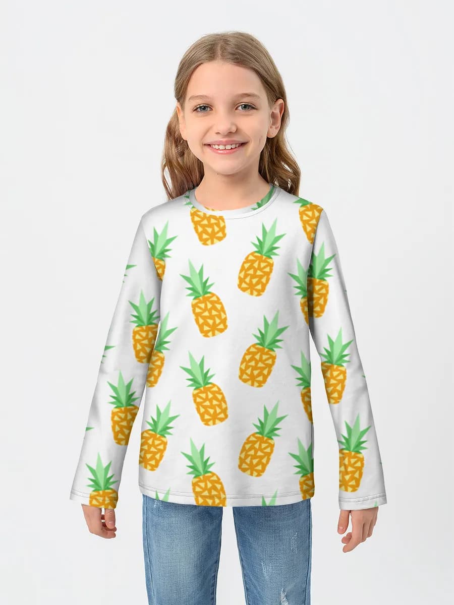 Girls' cotton long sleeve shirt
