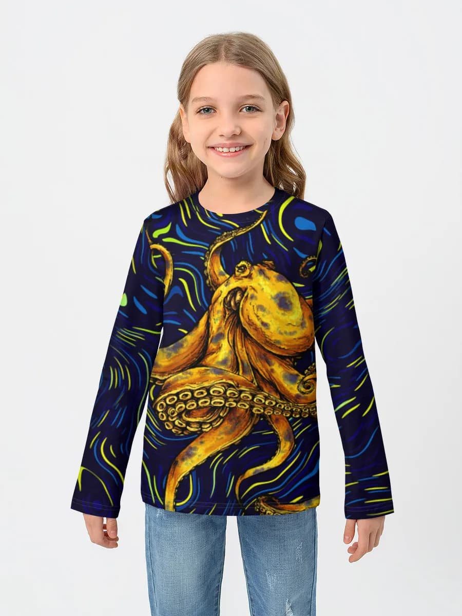 Baumwoll-Langarmshirt Mädchen