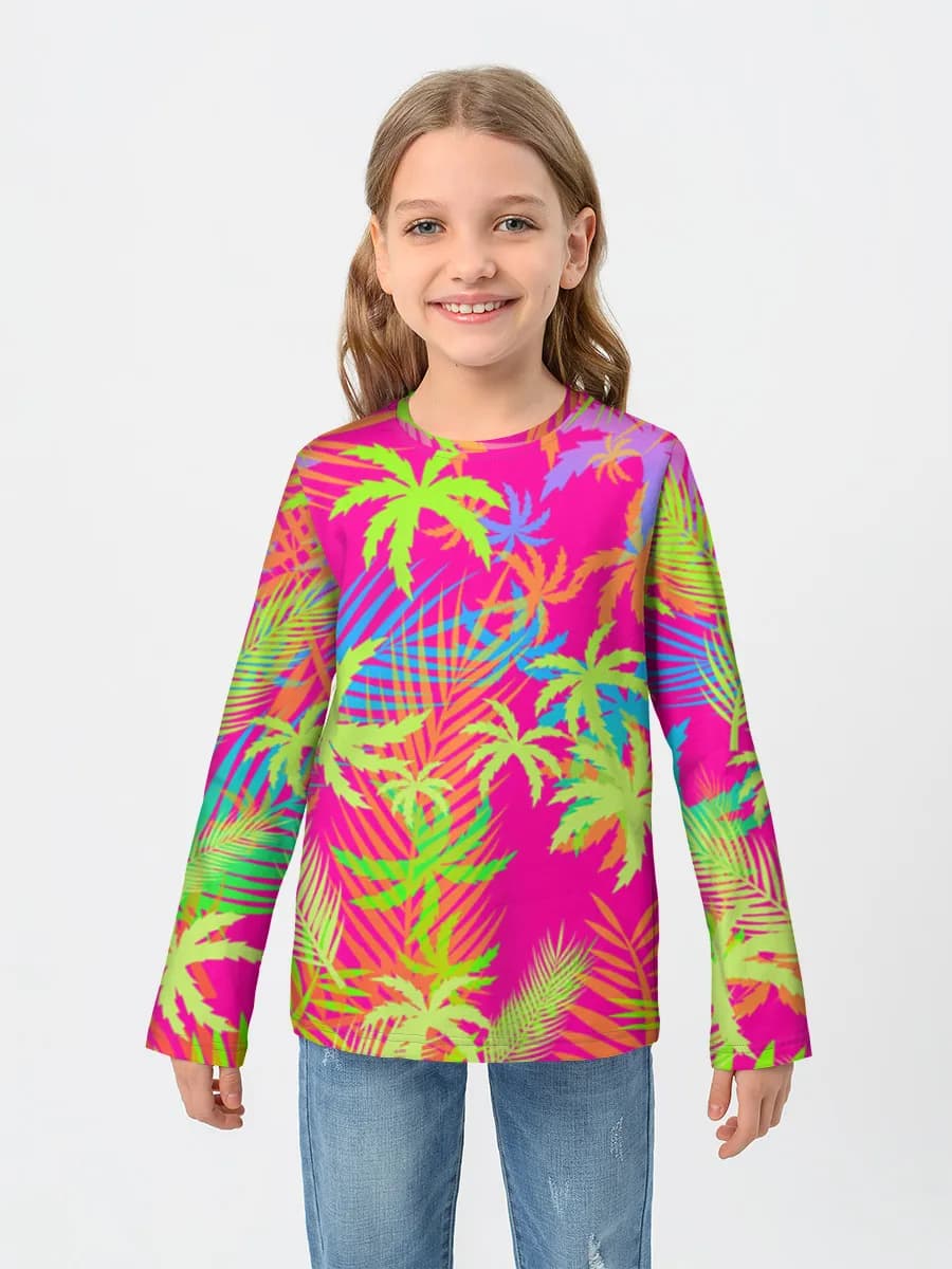 Girls' cotton long sleeve shirt