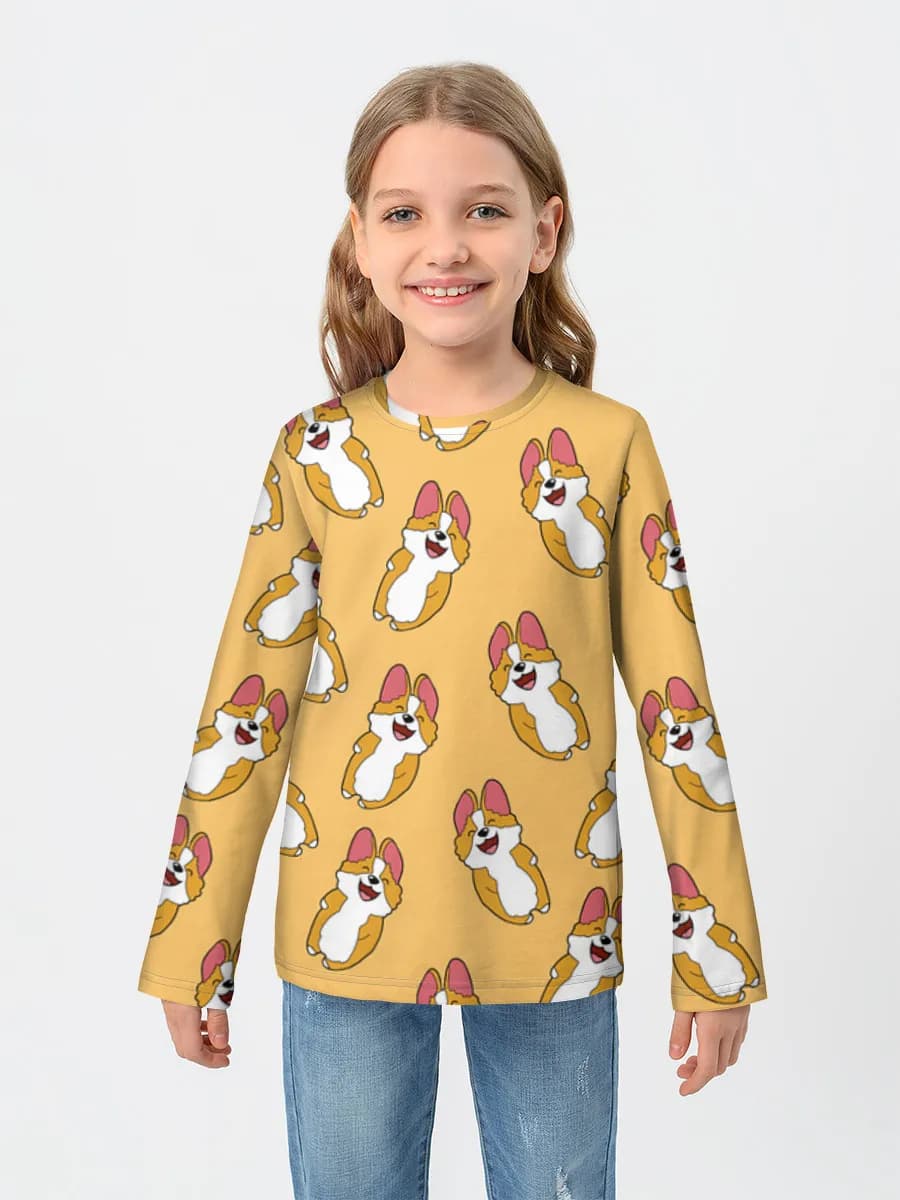 Girls' cotton long sleeve shirt