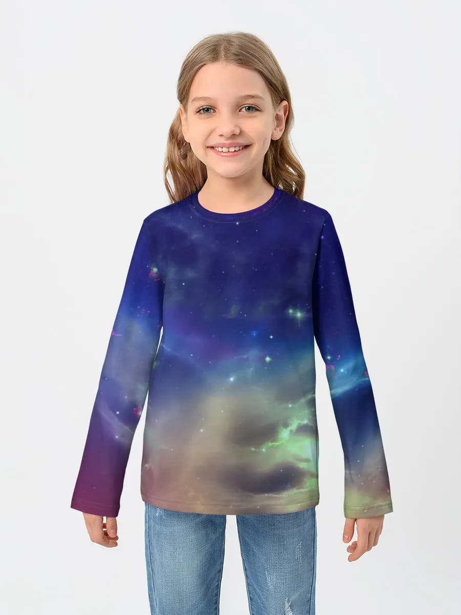 Baumwoll-Langarmshirt Mädchen