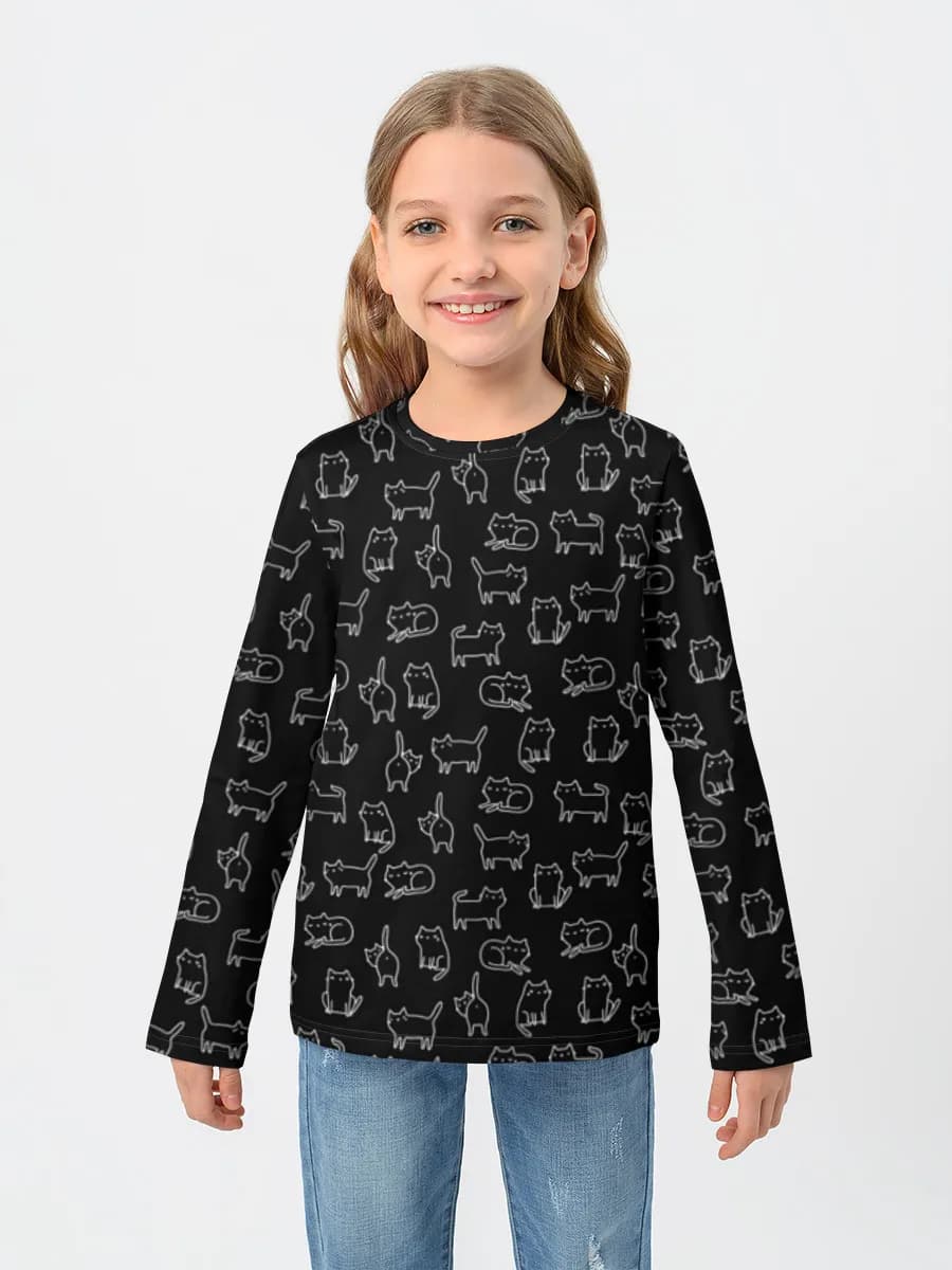 Camiseta Manga Larga de Algodón Niña