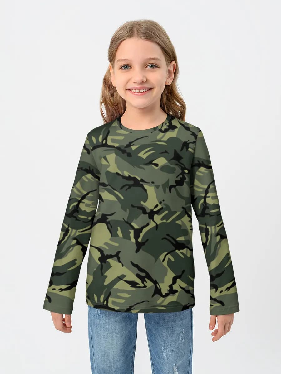 Girls' cotton long sleeve shirt