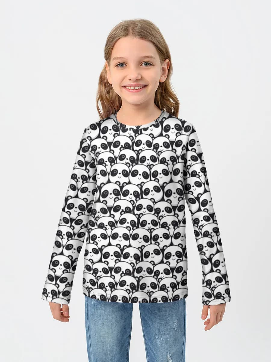 Girls' cotton long sleeve shirt